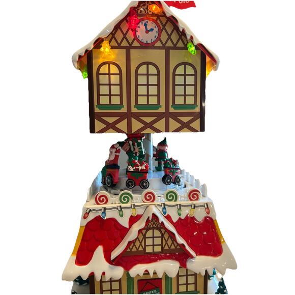 Santa's Magical Revolving Christmas Workshop North Pole Musical Lighted figure - Picture 4 of 11